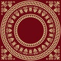 Vector Traditional vintage gold Greek ornament