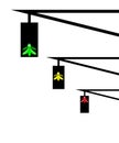 Vector - traffic light as fireflies Royalty Free Stock Photo