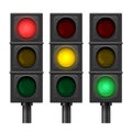 Vector Traffic Lights Royalty Free Stock Photo