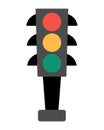 Vector traffic lights icon. Road street sign clipart.