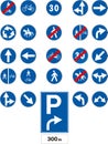 Vector traffic signs