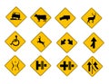 Vector traffic signs collection Royalty Free Stock Photo