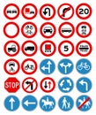 Vector traffic signs collection Royalty Free Stock Photo