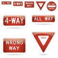 Vector traffic signs Royalty Free Stock Photo