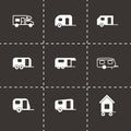 Vector trailer icon set