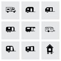 Vector trailer icon set