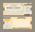 Vector Train Ticket Wedding Invitation Design Template Royalty Free Stock Photo