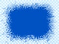 Vector transparent blue frost window