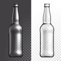 Vector transparent glass texture bottle