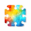 Transparent puzzle vector art on white background