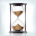 Vector transparent sand hourglass