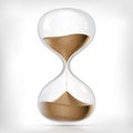 Vector transparent sand hourglass