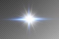 Vector transparent sunlight special lens flare light effect. PNG. Vector illustration Royalty Free Stock Photo