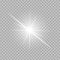 Vector transparent sunlight special lens flare light effect. PNG. Vector illustration . Royalty Free Stock Photo