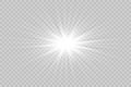 Vector transparent sunlight special lens flare light effect. PNG. Vector illustration