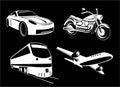Vector transport illustration Royalty Free Stock Photo