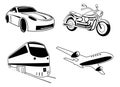 Vector transport illustration Royalty Free Stock Photo