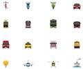 Vector transportation icon set Royalty Free Stock Photo