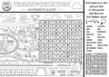 Vector transportation wordsearch black and white puzzle for kids. Simple line word search quiz with city landscape. Educational