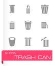 Vector trash icon set