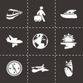 Vector travel icon set Royalty Free Stock Photo