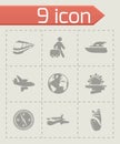 Vector travel icon set Royalty Free Stock Photo