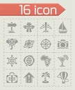 Vector Travel icon set Royalty Free Stock Photo