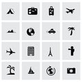 Vector travel icon set Royalty Free Stock Photo