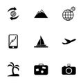 Vector travel icon set Royalty Free Stock Photo