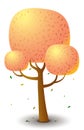 Vector tree in autumn season. Game UI flat. Isolated stock illustration on white background Royalty Free Stock Photo
