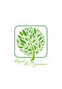 Vector tree emblem.Green tree of life in a circle.Tree of eco knowledge. Royalty Free Stock Photo