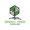 Vector tree, wood, oak. Set of logo design elements, badges, labels and logotype templates for your business Royalty Free Stock Photo