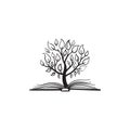 Vector tree growing of a book