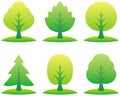 Vector trees illustration Royalty Free Stock Photo