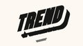 Vector trend font 3d bold style