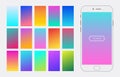 Vector trendy gradient background set Royalty Free Stock Photo