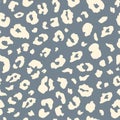 Vector Trendy leopard skin seamless pattern. Abstract wild animal cheetah spots gray texture for fashion print design Royalty Free Stock Photo