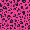 Vector Trendy leopard skin seamless pattern. Abstract wild animal cheetah spots pink texture for fashion print design, fabric, Royalty Free Stock Photo