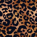 Vector trendy leopard spot abstract Bronze seamless pattern. Wild animal cheetah skin dark gold metallic foil texture