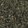 Vector trendy low poly seamless pattern. Camouflage polygonal background Royalty Free Stock Photo