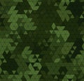 Vector trendy low poly seamless pattern. Camouflage polygonal background Royalty Free Stock Photo