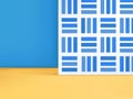Vector Trendy Minimal Geometric Studio Shot Background with Summer Theme