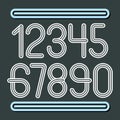 Vector trendy numbers collection. Retro numerals from 0 to 9 be