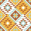 Vector trendy seamless decorative ethnic ikat pattern. Boho geometric style.Hand-drawn seamless tribal patterns. Modern textiles,