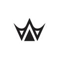 Vector of triangle arrow crown geometric logo