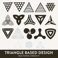 Vector triangle based design elments Royalty Free Stock Photo