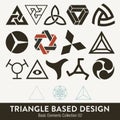 Vector triangle based design elments Royalty Free Stock Photo