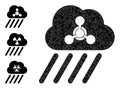 Vector Triangle Filled Acid Rain Icon with Other Icons Royalty Free Stock Photo