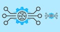 Vector Triangle Filled Artificial Intellect Icon