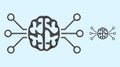 Vector Triangle Filled Brain Circuit Icon